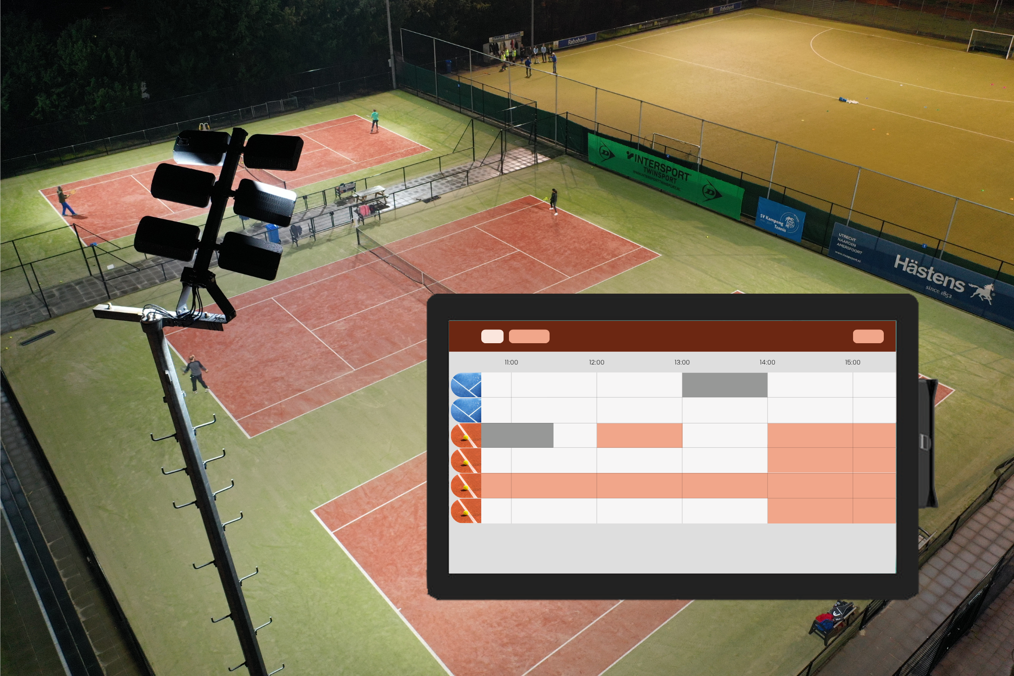 Firefly Afhangbordkoppeling Tennisbanen en padelbanen